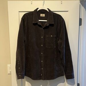 Marine Layer Dark Corduroy Shirt Jacket